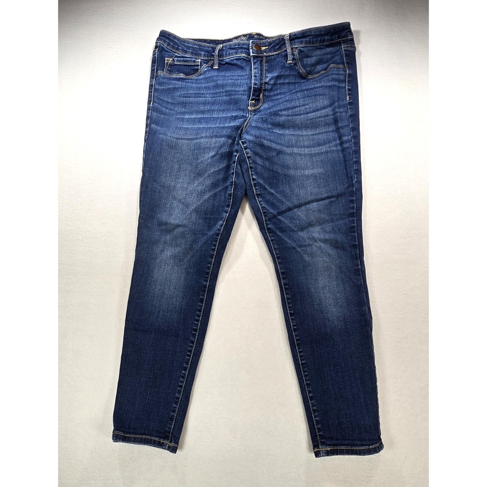 Mossimo Mid-Rise Jegging Dark Wash Power Stretch Jeans Blue 16/33S